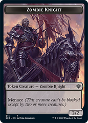 Zombie // Zombie Knight Double-Sided Token [Starter Commander Decks] | I Want That Stuff Brandon