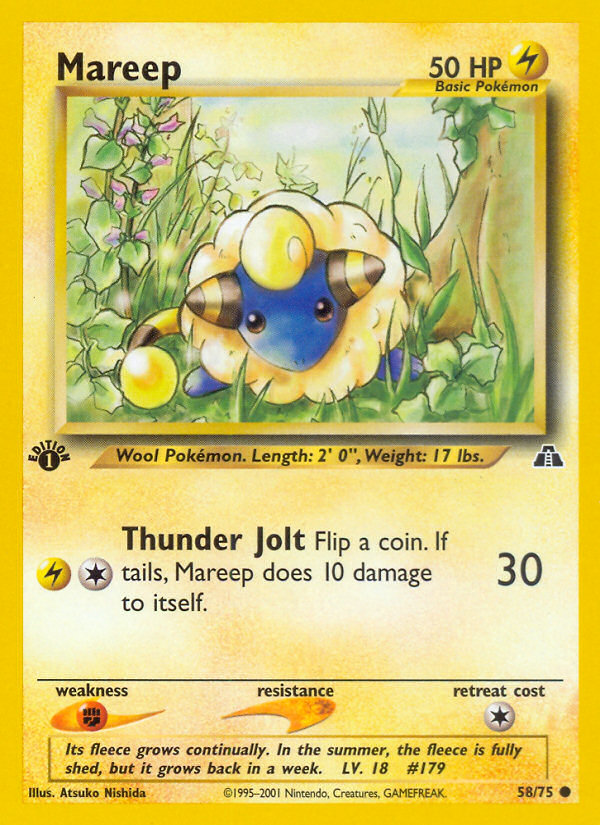 Mareep (58/75) [Neo Discovery 1st Edition] | I Want That Stuff Brandon