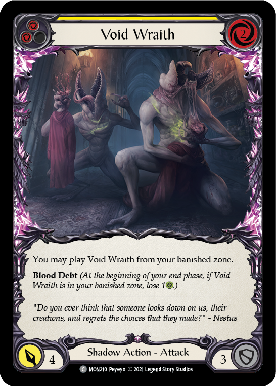 Void Wraith (Yellow) [MON210] 1st Edition Normal | I Want That Stuff Brandon