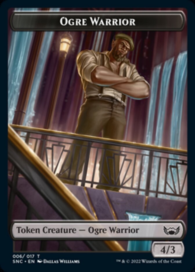 Ogre Warrior // Rhino Warrior Double-Sided Token [Streets of New Capenna Tokens] | I Want That Stuff Brandon