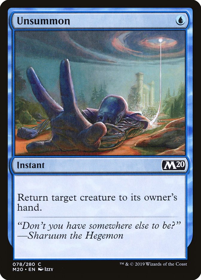 Unsummon [Core Set 2020] | I Want That Stuff Brandon