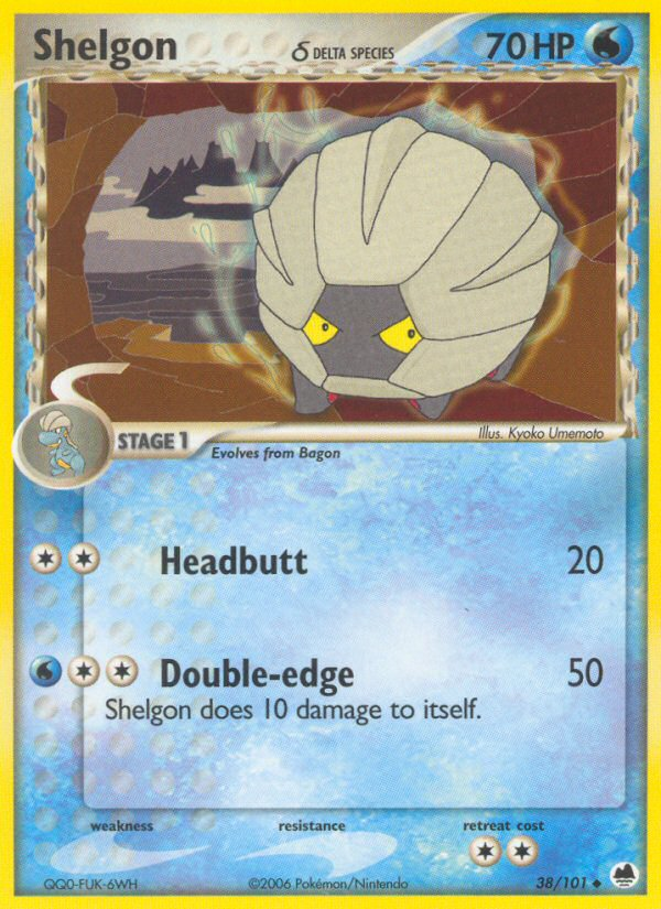 Shelgon (38/101) (Delta Species) [EX: Dragon Frontiers] | I Want That Stuff Brandon