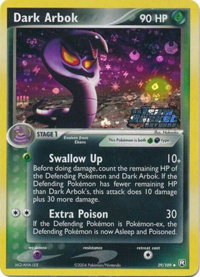 Dark Arbok (29/109) (Stamped) [EX: Team Rocket Returns] | I Want That Stuff Brandon