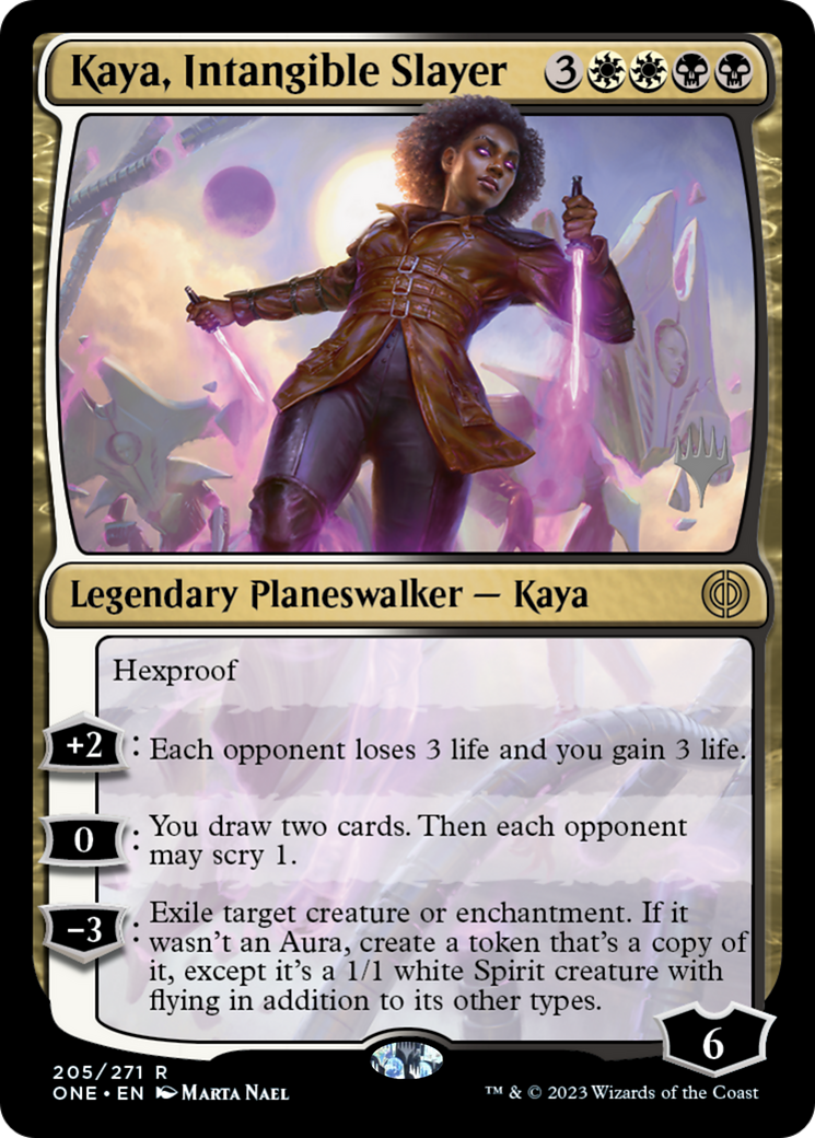 Kaya, Intangible Slayer (Promo Pack) [Phyrexia: All Will Be One Promos] | I Want That Stuff Brandon