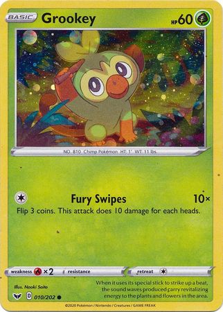 Grookey (010/202) (Cosmos Holo) [Sword & Shield: Base Set] | I Want That Stuff Brandon