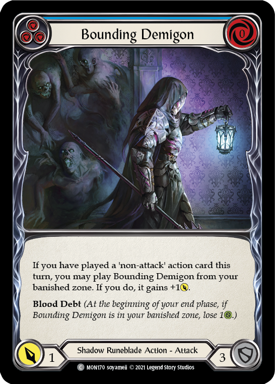 Bounding Demigon (Blue) [MON170] 1st Edition Normal | I Want That Stuff Brandon