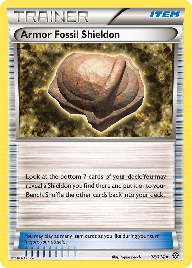 Armor Fossil Shieldon (98/114) [XY: Steam Siege] | I Want That Stuff Brandon