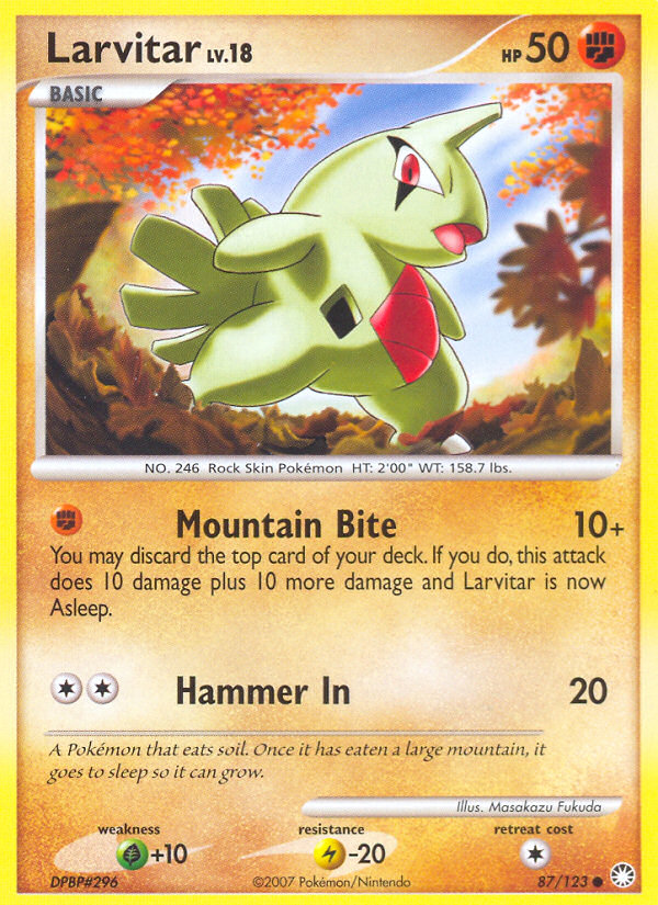 Larvitar (87/123) [Diamond & Pearl: Mysterious Treasures] | I Want That Stuff Brandon