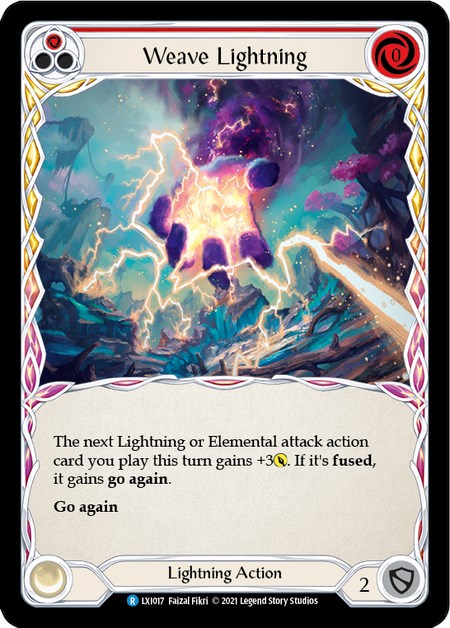 Weave Lightning (Red) [LXI017] (Tales of Aria Lexi Blitz Deck)  1st Edition Normal | I Want That Stuff Brandon