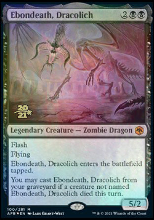 Ebondeath, Dracolich [Dungeons & Dragons: Adventures in the Forgotten Realms Prerelease Promos] | I Want That Stuff Brandon