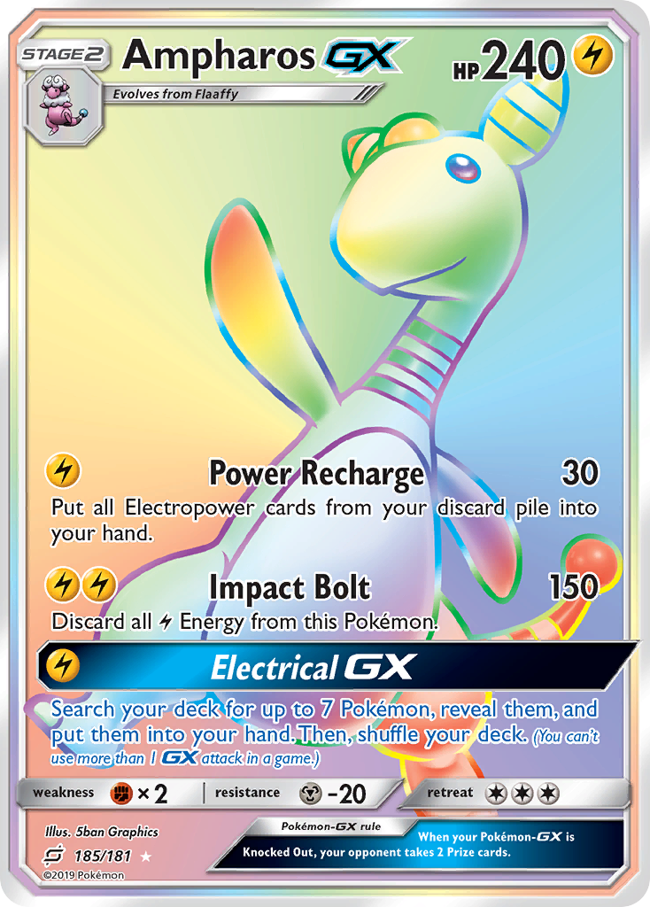 Ampharos GX (185/181) [Sun & Moon: Team Up] | I Want That Stuff Brandon