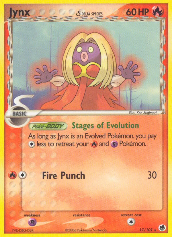 Jynx (17/101) (Delta Species) [EX: Dragon Frontiers] | I Want That Stuff Brandon