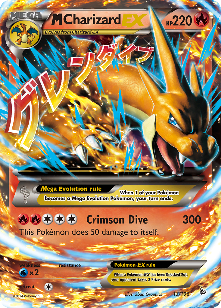 M Charizard EX (13/106) [XY: Flashfire] | I Want That Stuff Brandon