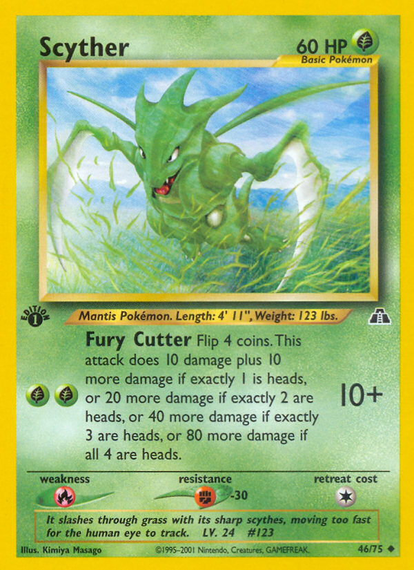 Scyther (46/75) [Neo Discovery 1st Edition] | I Want That Stuff Brandon