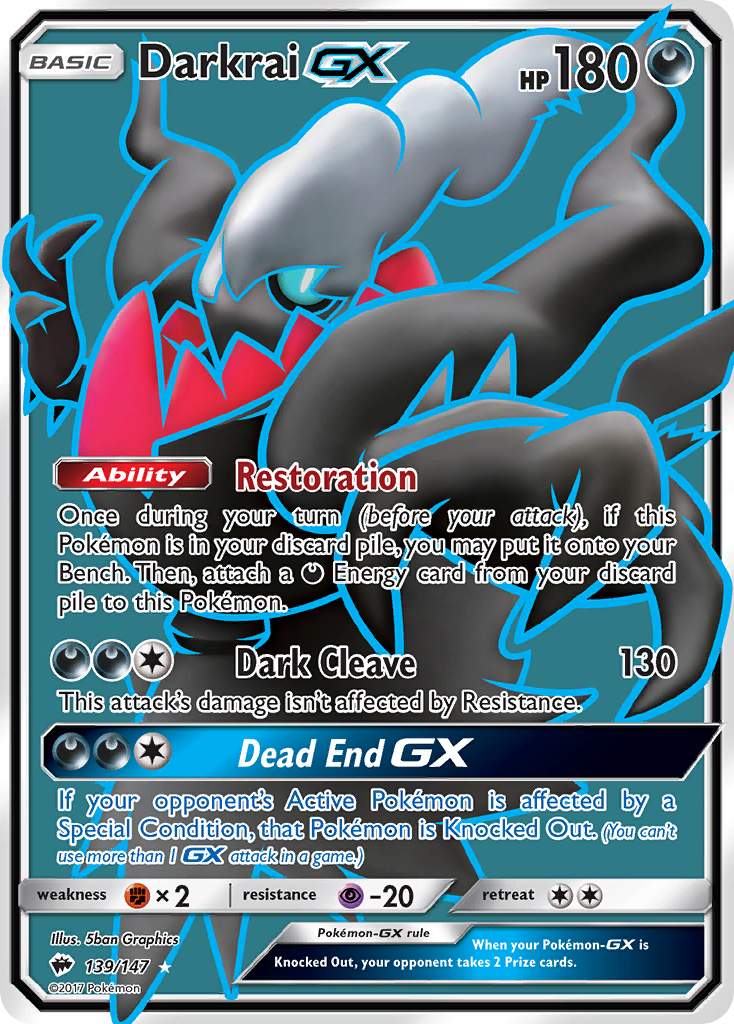 Darkrai GX (139/147) [Sun & Moon: Burning Shadows] | I Want That Stuff Brandon