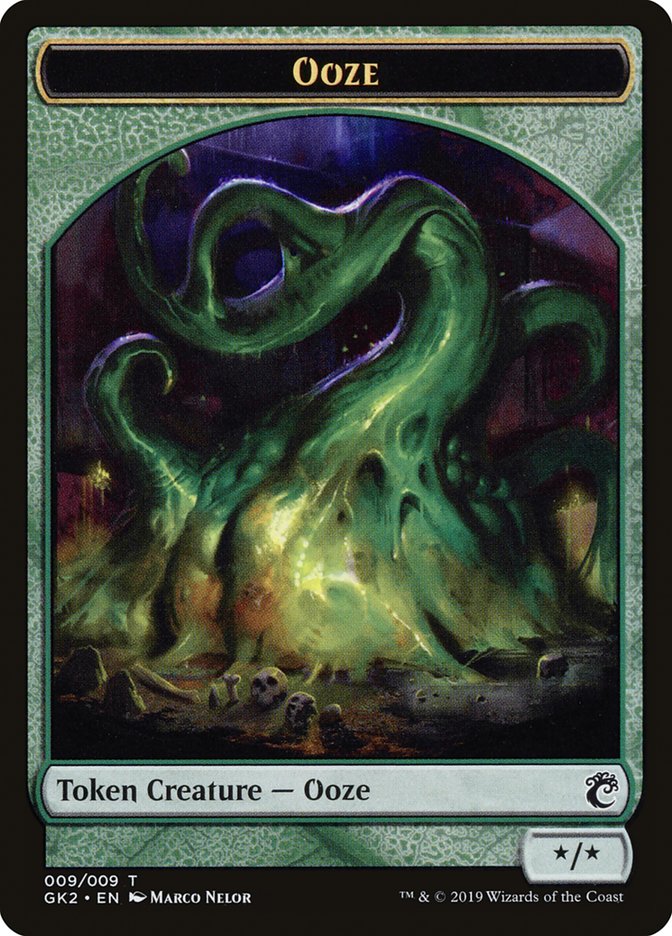 Ooze // Frog Lizard Double-Sided Token [Ravnica Allegiance Guild Kit Tokens] | I Want That Stuff Brandon