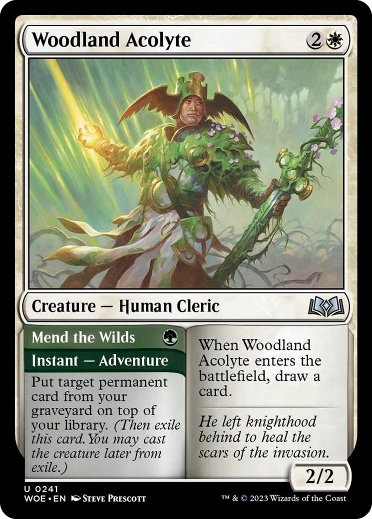 Woodland Acolyte // Mend the Wilds [Wilds of Eldraine] | I Want That Stuff Brandon