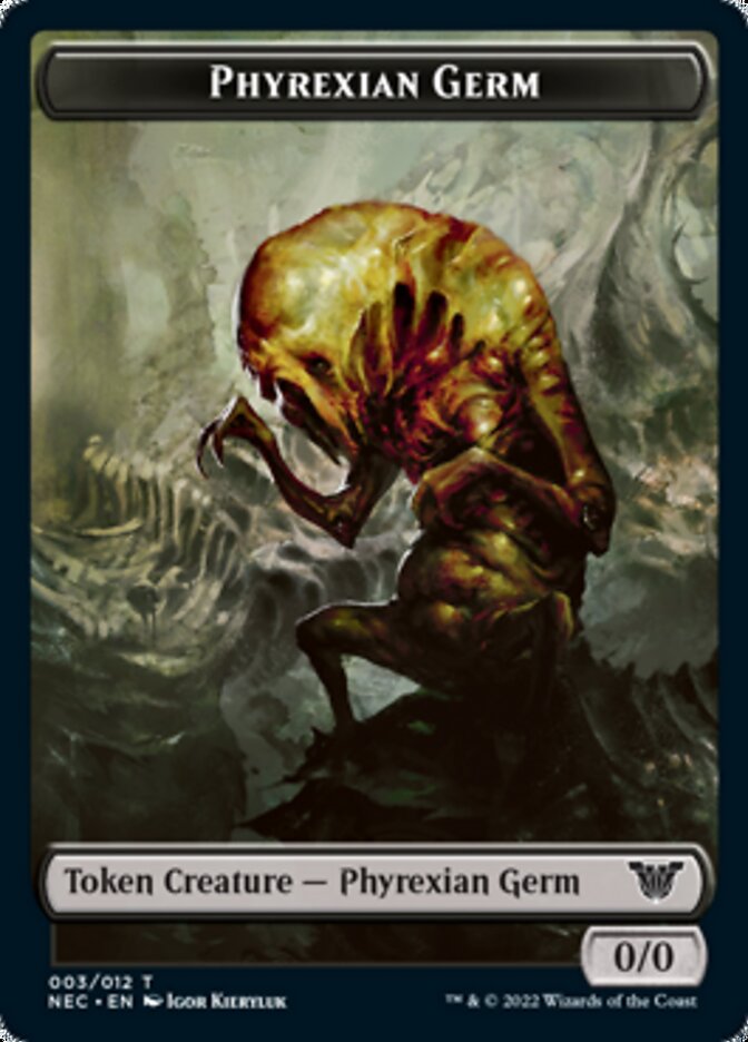 Phyrexian Germ // Spirit (002) Double-Sided Token [Kamigawa: Neon Dynasty Commander Tokens] | I Want That Stuff Brandon