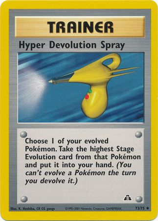 Hyper Devolution Spray (73/75) [Neo Discovery Unlimited] | I Want That Stuff Brandon