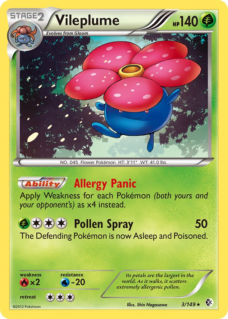 Vileplume (3/149) (Theme Deck Exclusive) [Black & White: Boundaries Crossed] | I Want That Stuff Brandon