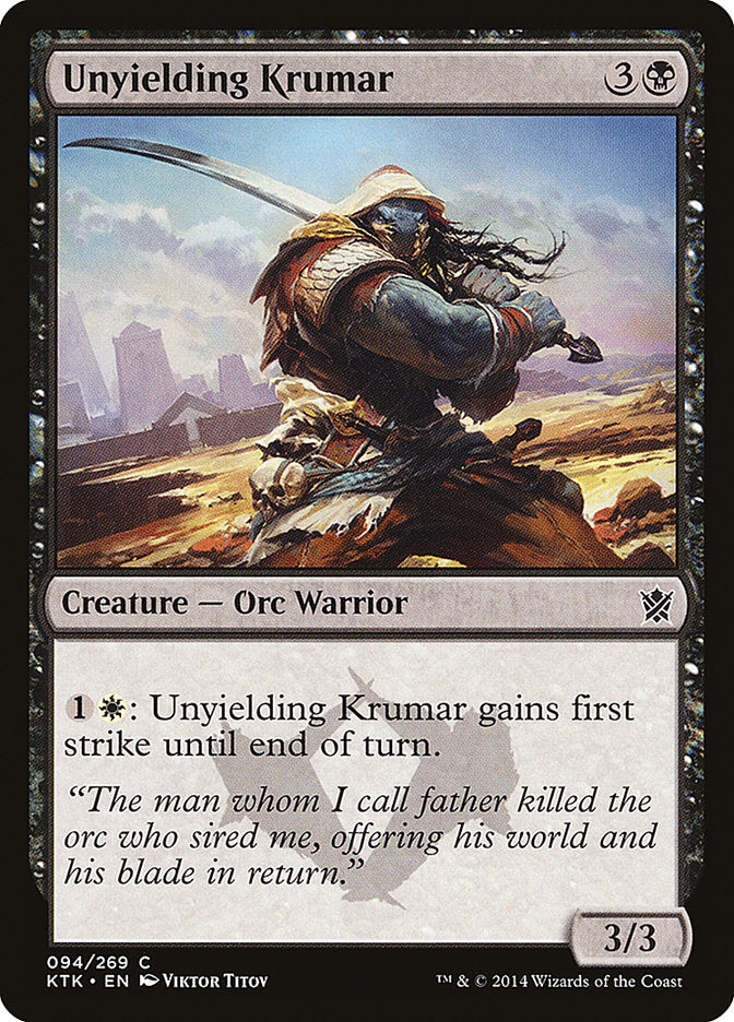 Unyielding Krumar [Khans of Tarkir] | I Want That Stuff Brandon