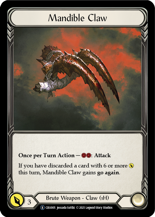 Mandible Claw (Rainbow Foil) [CRU005-RF] Unlimited Rainbow Foil | I Want That Stuff Brandon