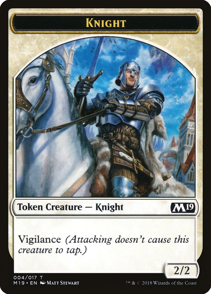 Knight Token [Core Set 2019 Tokens] | I Want That Stuff Brandon