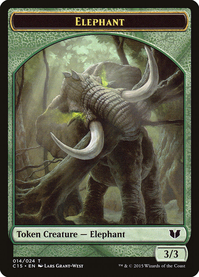 Elephant // Saproling Double-Sided Token [Commander 2015 Tokens] | I Want That Stuff Brandon