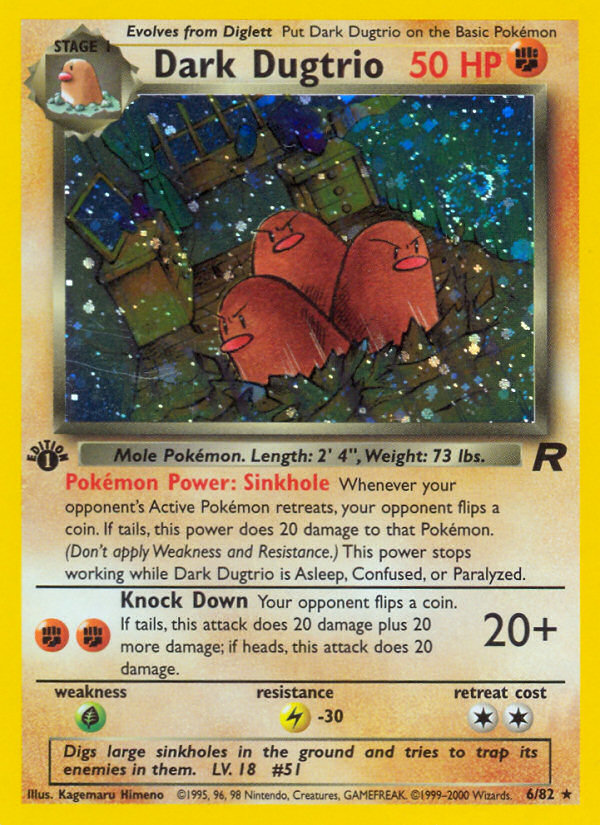 Dark Dugtrio (6/82) [Team Rocket 1st Edition] | I Want That Stuff Brandon