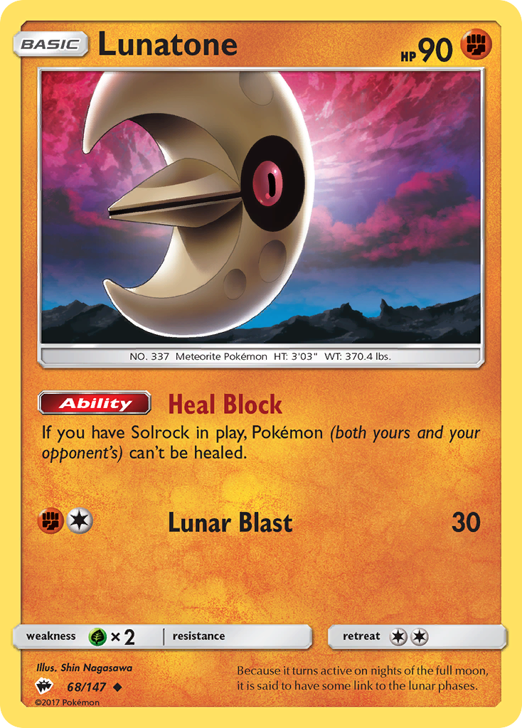 Lunatone (68/147) [Sun & Moon: Burning Shadows] | I Want That Stuff Brandon