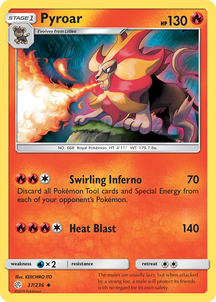 Pyroar (37/236) [Sun & Moon: Cosmic Eclipse] | I Want That Stuff Brandon