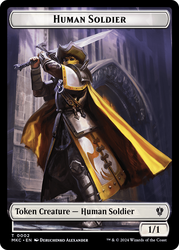 City's Blessing // Human Soldier Double-Sided Token [Murders at Karlov Manor Commander Tokens] | I Want That Stuff Brandon