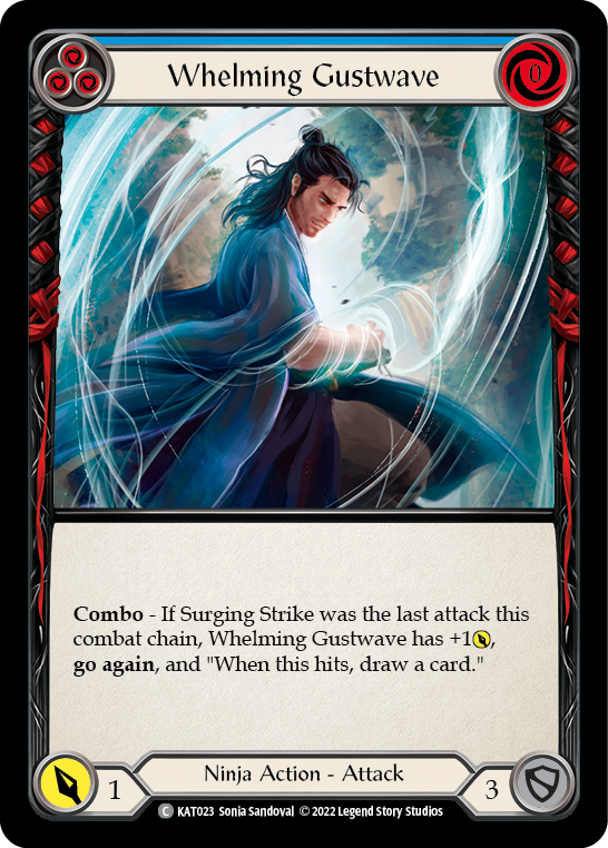 Whelming Gustwave (Blue) [KAT023] (Outsiders Katsu Blitz Deck) | I Want That Stuff Brandon