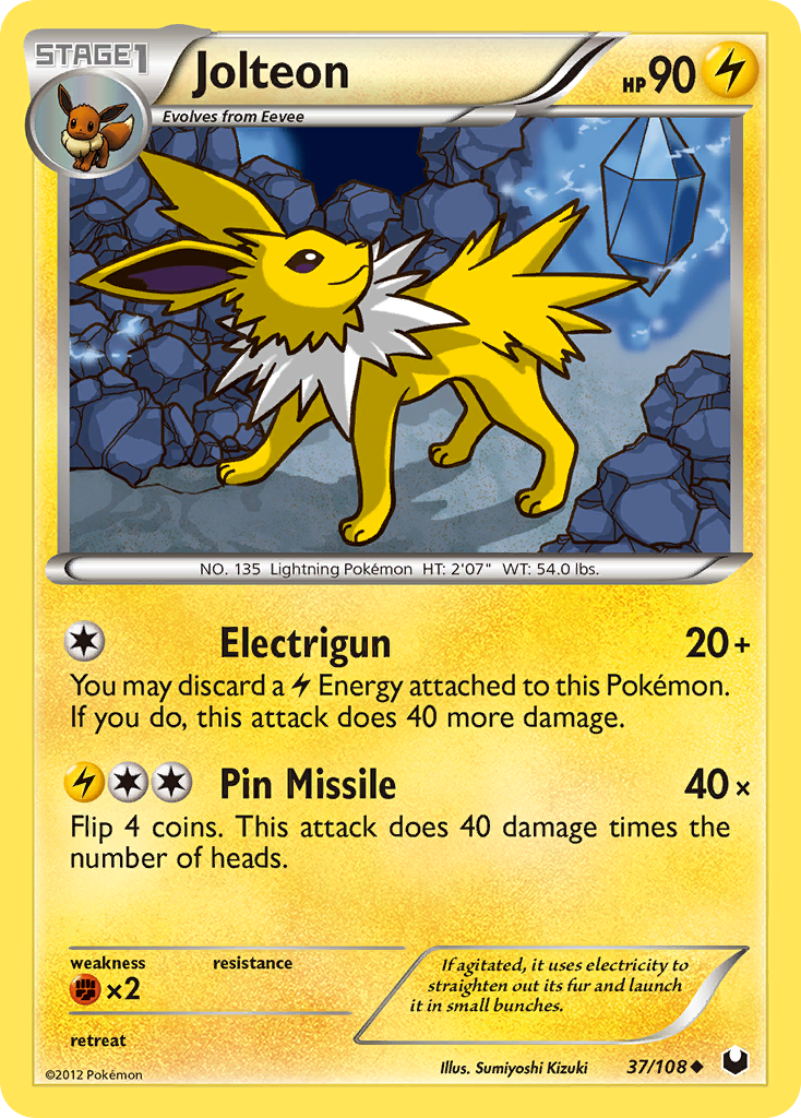 Jolteon (37/108) [Black & White: Dark Explorers] | I Want That Stuff Brandon