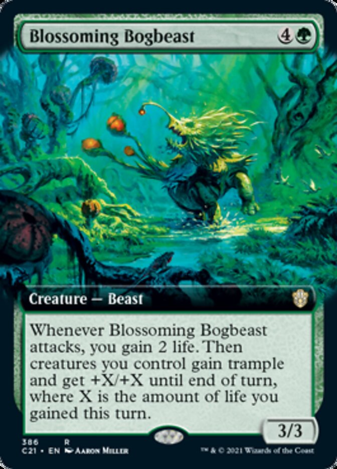 Blossoming Bogbeast (Extended Art) [Commander 2021] | I Want That Stuff Brandon