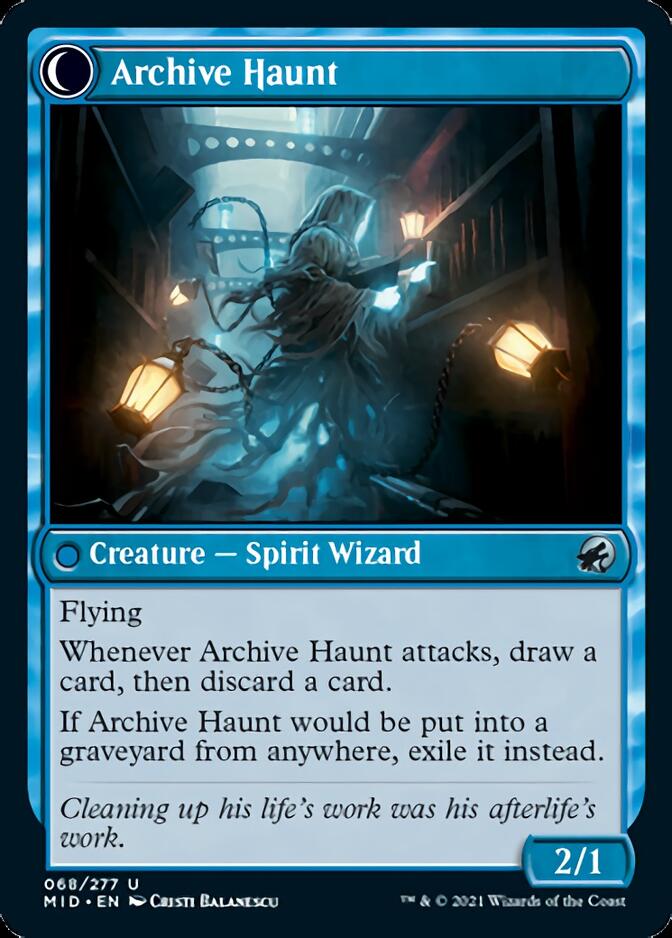 Overwhelmed Archivist // Archive Haunt [Innistrad: Midnight Hunt] | I Want That Stuff Brandon