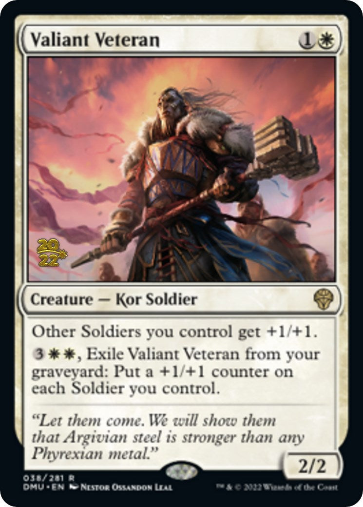 Valiant Veteran [Dominaria United Prerelease Promos] | I Want That Stuff Brandon