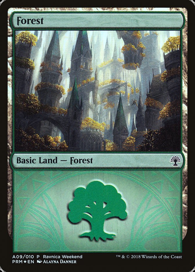 Forest (A09) [Ravnica Allegiance Ravnica Weekend] | I Want That Stuff Brandon