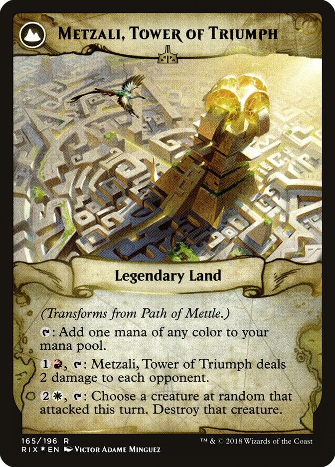 Path of Mettle // Metzali, Tower of Triumph [Rivals of Ixalan Prerelease Promos] | I Want That Stuff Brandon