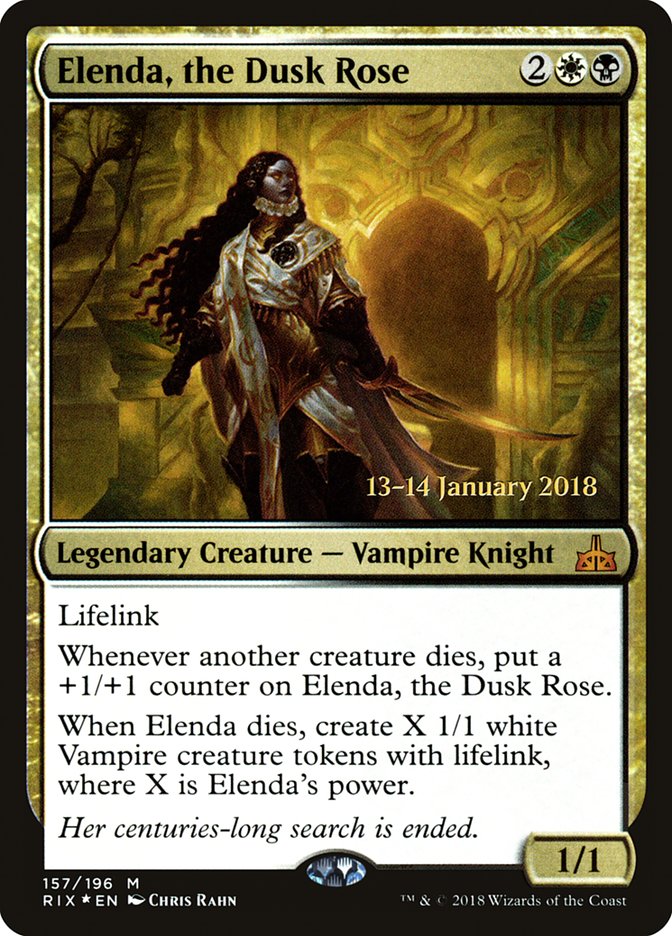 Elenda, the Dusk Rose [Rivals of Ixalan Prerelease Promos] | I Want That Stuff Brandon