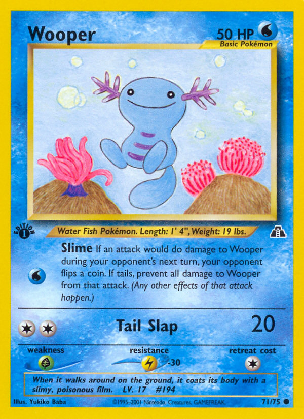 Wooper (71/75) [Neo Discovery 1st Edition] | I Want That Stuff Brandon