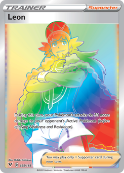 Leon (195/185) [Sword & Shield: Vivid Voltage] | I Want That Stuff Brandon
