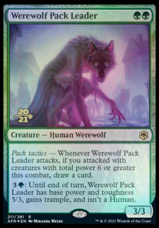 Werewolf Pack Leader [Dungeons & Dragons: Adventures in the Forgotten Realms Prerelease Promos] | I Want That Stuff Brandon