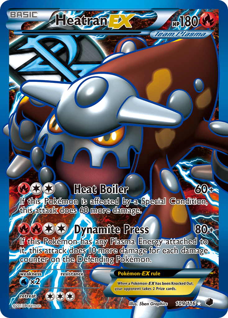 Heatran EX (109/116) [Black & White: Plasma Freeze] | I Want That Stuff Brandon