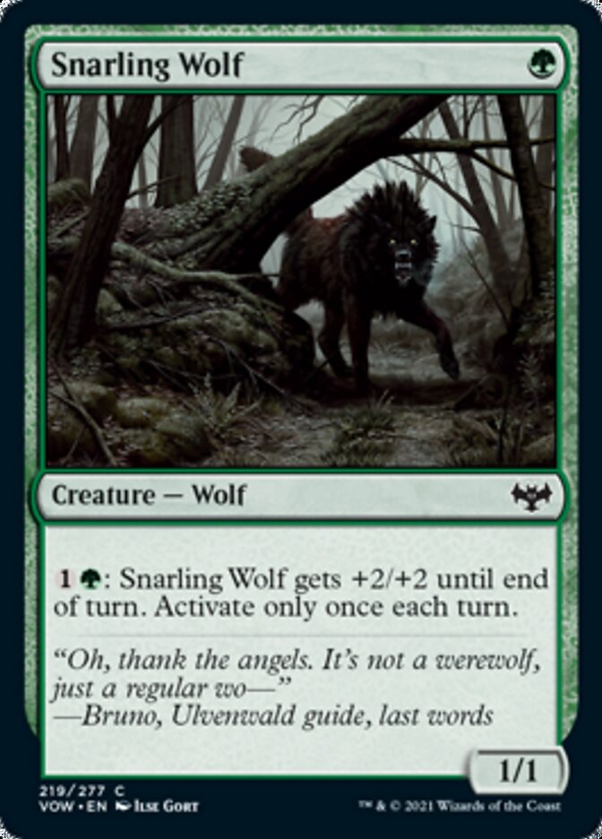 Snarling Wolf [Innistrad: Crimson Vow] | I Want That Stuff Brandon