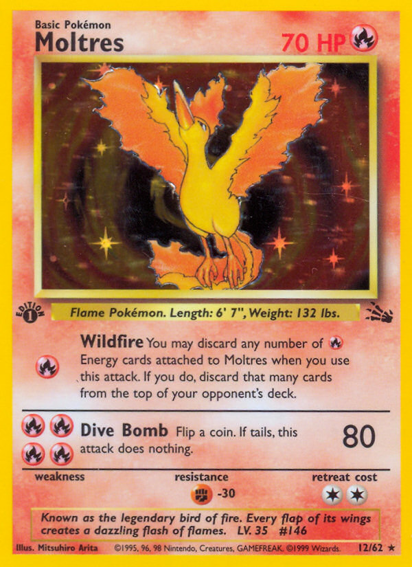 Moltres (12/62) [Fossil 1st Edition] | I Want That Stuff Brandon