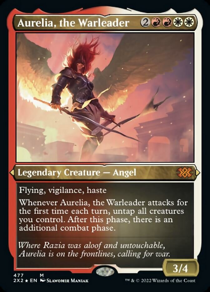 Aurelia, the Warleader (Foil Etched) [Double Masters 2022] | I Want That Stuff Brandon