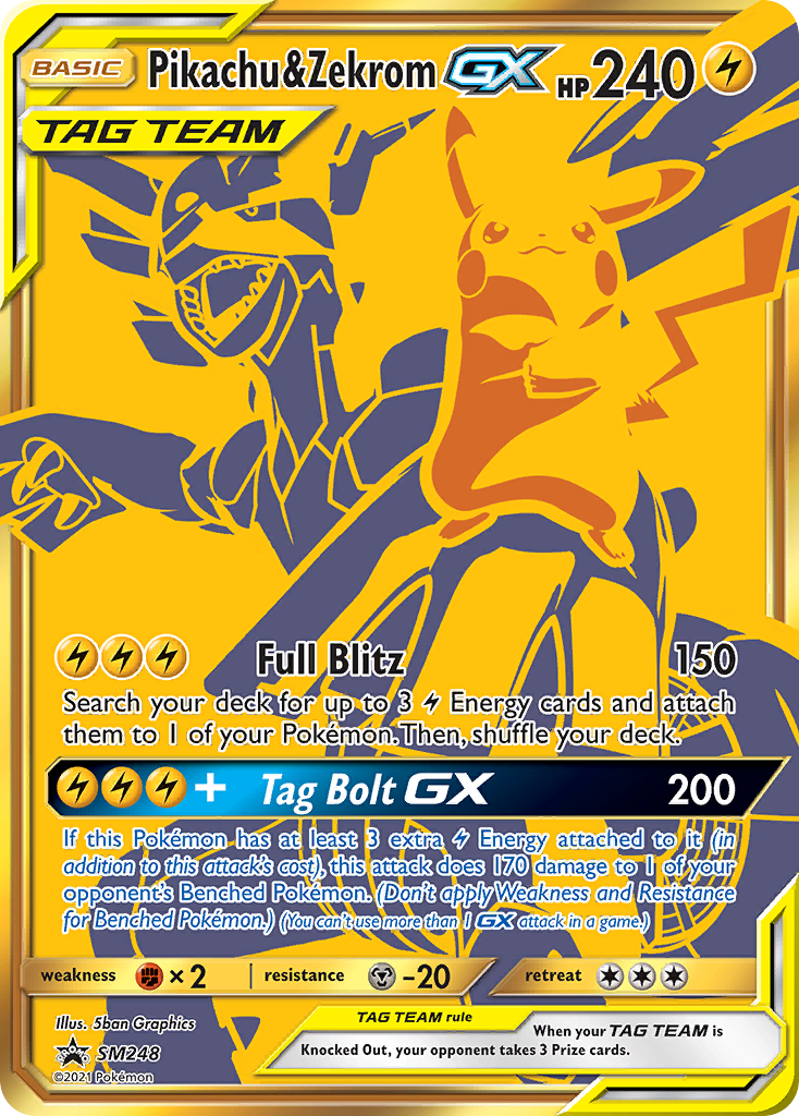 Pikachu & Zekrom GX (SM248) (Jumbo Card) [Sun & Moon: Black Star Promos] | I Want That Stuff Brandon