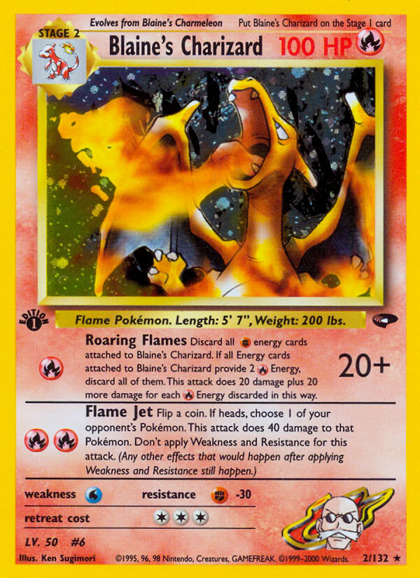 Blaine's Charizard (2/132) [Gym Challenge 1st Edition] | I Want That Stuff Brandon