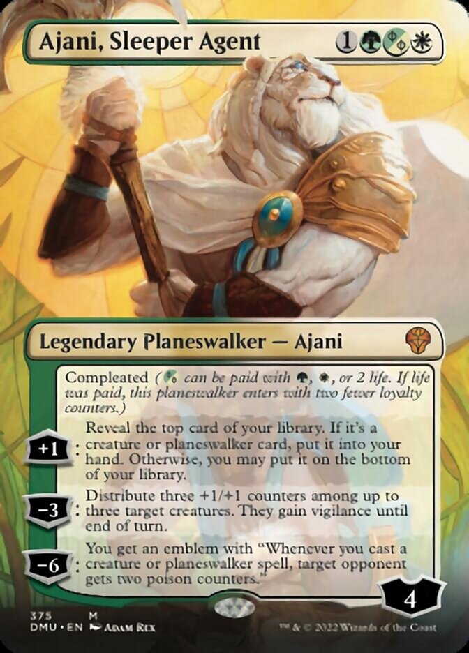 Ajani, Sleeper Agent (Borderless) (375) [Dominaria United] | I Want That Stuff Brandon